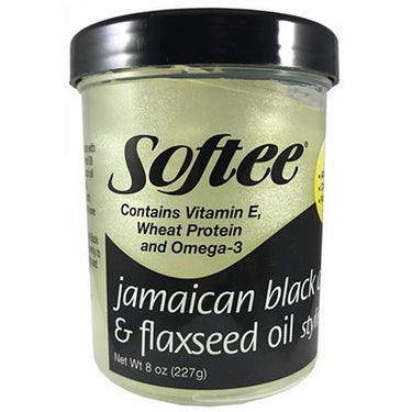 Softee Jamaican Black & Flaxseed Oil Styling Gel – 8 oz - ANNS BEAUTY SUPPLY